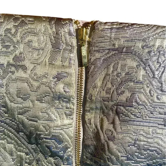 THE LIMITED Gold Paisley Brocade Pencil Skirt Size 14 Shimmery Bodycon Cocktail - Picture 5 of 12